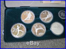 1988 Calgary Canada Proof Sterling Silver Ten Coin Olympic Set