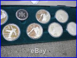 1988 Calgary Canada Proof Sterling Silver Ten Coin Olympic Set