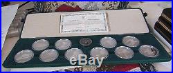 1988 CANADA CALGARY OLYMPIC $20 DOLLAR X 10 COIN SILVER PROOF SET IN CASE WithCOA