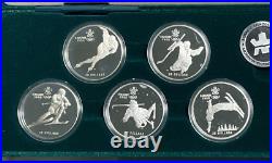 1988 Calgary Canada Olympics Coin Proof Set Includes 10 Silver Coins OGP & COA