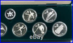 1988 Calgary Canada Olympics Coin Proof Set Includes 10 Silver Coins OGP & COA