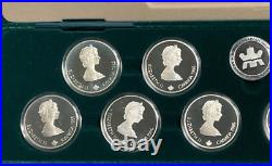 1988 Calgary Canada Olympics Coin Proof Set Includes 10 Silver Coins OGP & COA