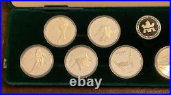 1988 Calgary Canada Olympics Coin Proof Set Includes 10 Silver Coins OGP & COA