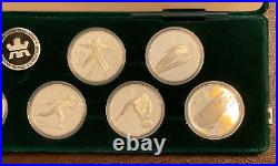 1988 Calgary Canada Olympics Coin Proof Set Includes 10 Silver Coins OGP & COA