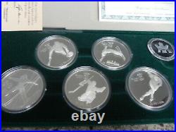 1988 Calgary Olympic $20 silver 10 coin set with COA