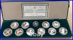 1988 Canada $20 Calgary Olympic Winter Games Silver 10 Coin Set with COA