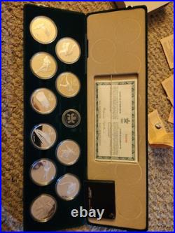 1988 Canada Calgary Olympic 20 Dollars 10 Silver Coin Set With Box & COA 1988 Canada Calgary Olympic 20 Dollars 10 Silver Coin Set With Box & COA