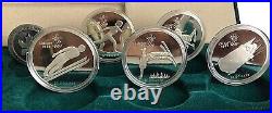 1988 Canada Calgary Olympics 10 Coin Set. 925 Sterling Silver Without Coa