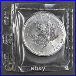 1988 Canada Maple Leaf 1oz. 9999 Fine Silver in Original Sealed Plastic