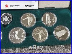 1988 Canada Olympic Ten (10) Coin Set Silver Uncirculated