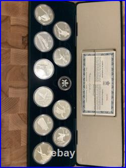 1988 Royal Canadian Mint $20 Silver Olympic Commemorative 10 Coin Set withCOA