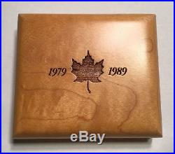 1989 Canada Silver Maple Leaf Proof, 10th Year Commemorative Collector Coin COA