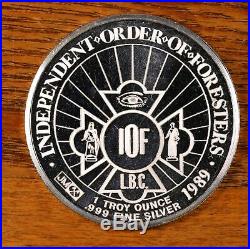 1989 JOHNSON MATTHEY 35TH SUPREME COURT SESSION 1oz. 999 Silver Rare Proof Coin