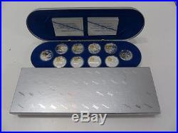 1990 Canadian Powered Flight In Canada Sterling Silver 10 Coin Set
