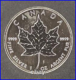 1990 Canada $5 Silver Maple Leaf 1oz. 9999 Fine Silver Bullion Coin