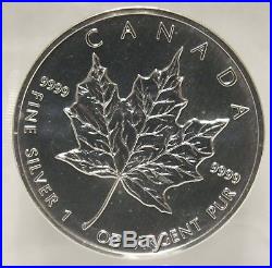 1991 Canada. 9999 Silver $5 Maple Leaf Sheet of 10 Coins 1 Oz bullion JX675