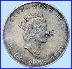 1991 Elizabeth II Canada Coin Silver Coinage Rare 5 dollars KM# 187 #CAN2523