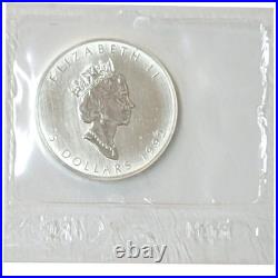 1992 Canada 5$ 1oz. 9999 Maple Leaf Fine Silver Coin