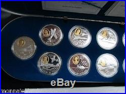 1995 1999 Silver $20 Powered Flight in Canada Aviation Series -10 Coin Set -A433