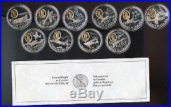 1995 1999 Silver $20 Powered Flight in Canada Aviation Series -10 Coin Set -Avi2