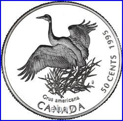 1995 Canada on the Wing Silver 50 Cent 4-Coin Set 37.2 grams