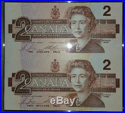 1996 CANADA $2 Dollars Piedfort Silver & Gold Proof Coin $2 Uncut Bank Notes RCM