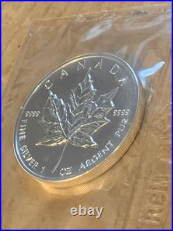 1996 Canada $5 Silver Maple Leaf. 9999% Pure 1 oz RCM Sealed Awesome Coin