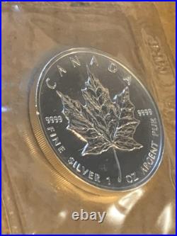 1996 Canada $5 Silver Maple Leaf. 9999% Pure 1 oz RCM Sealed Awesome Coin