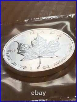 1996 Canada $5 Silver Maple Leaf. 9999% Pure 1 oz RCM Sealed Awesome Coin