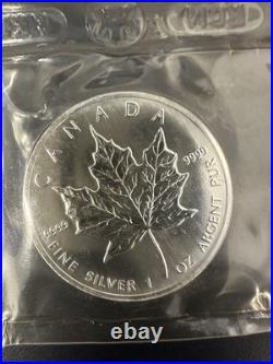 1997 Canada 1 oz Silver Maple Leaf BU Sealed Original Holder Low Mintage