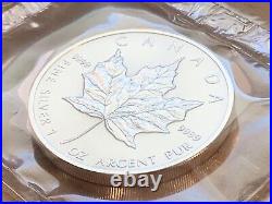 1997 Canada $5 Silver Maple Leaf. 9999 Pure 1oz RCM Plioform seal FlexPak Mylar