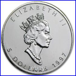 1997 Coin, Canada Coin, 5 Dollars Coin, Silver Maple Leaf Coin, Bullion