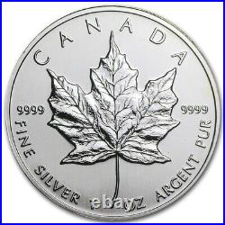 1997 Coin, Canada Coin, 5 Dollars Coin, Silver Maple Leaf Coin, Bullion