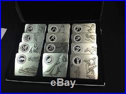 1998-2000 Canada Fifty Cent Sterling Silver 12 Coin Sports Complete Proof Set