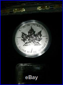 1998 $50 Dollar 10th Anniversary 10 oz Fine Silver Coin Royal Canadian Mint RARE