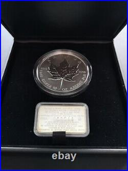 1998 Canada $50 Fine Silver Coins 10 Oz Maple Leaf