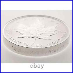 1998 Canada $50 The Silver Maple Leaf, 10th Anniversary 10 oz. Pure Silver Coin