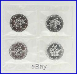 1999 $5 Canada Silver Maple Leaf Coin 1 OZ 9999 Fine Silver Lot 4 Elizabeth II