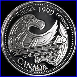 1999 Canada Millennium 12 Coin Sterling Silver Set. 925 Fine OGP COA