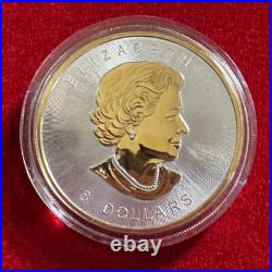 1.25 Troy OZ. 9999 Silver 2015 Canadian Bison Coin with 24 K Gilding by SFS 1.25 Troy OZ. 9999 Silver 2015 Canadian Bison Coin with 24 K Gilding by SFS