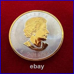 1.25 Troy OZ. 9999 Silver 2015 Canadian Bison Coin with 24 K Gilding by SFS 1.25 Troy OZ. 9999 Silver 2015 Canadian Bison Coin with 24 K Gilding by SFS