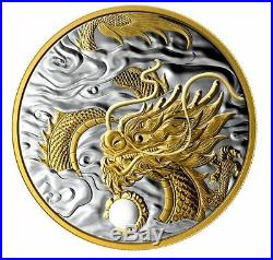 1/2 Kilogram Pure Silver Gold-Plated Coin Benevolent Dragon Mintage 588 (2019)