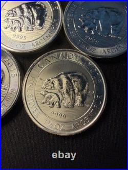 1.5 oz 2013 Royal Canadian Mint Polar Bear Silver Bullion Coin