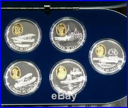 $1 Canadian 1 Oz. 925 Fine Silver $20 Silver Planes Canada Proof World Coin Lot