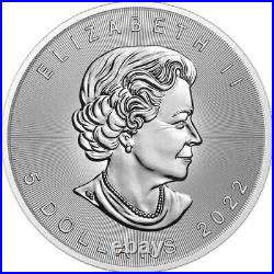 1 Oz Silver Coin 2022 Canada $5 Maple Leaf Seasons January Bejeweled Leaf Insert