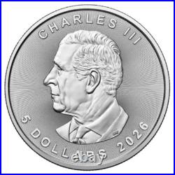 1 oz 2026 Maple Leaf 0.999 Fine Silver Coin BU Royal Canadian Mint