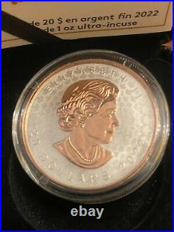 1 oz. Fine Silver Coin Super Incuse Silver Maple Leaf Mintage 7,000 (2022)