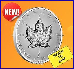 1 oz. Fine Silver Coin, Ultra-High Relief Silver Maple Leaf, 2022