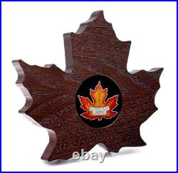 1 oz pure silver coloured coin RCM 2016 The Canadian Maple Leaf