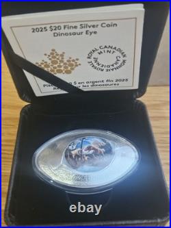 1 oz silver coin Royal Canadian Mint T-Rex eye